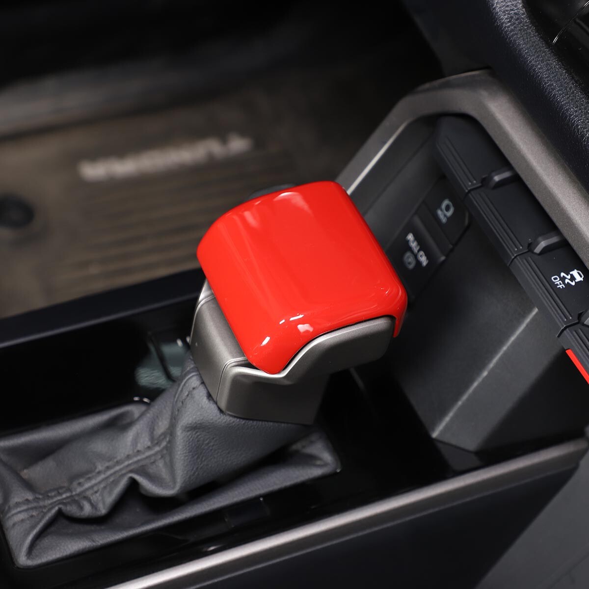 ABS Red Center Gear Shift Head Knob Cover Trim For Toyot-a