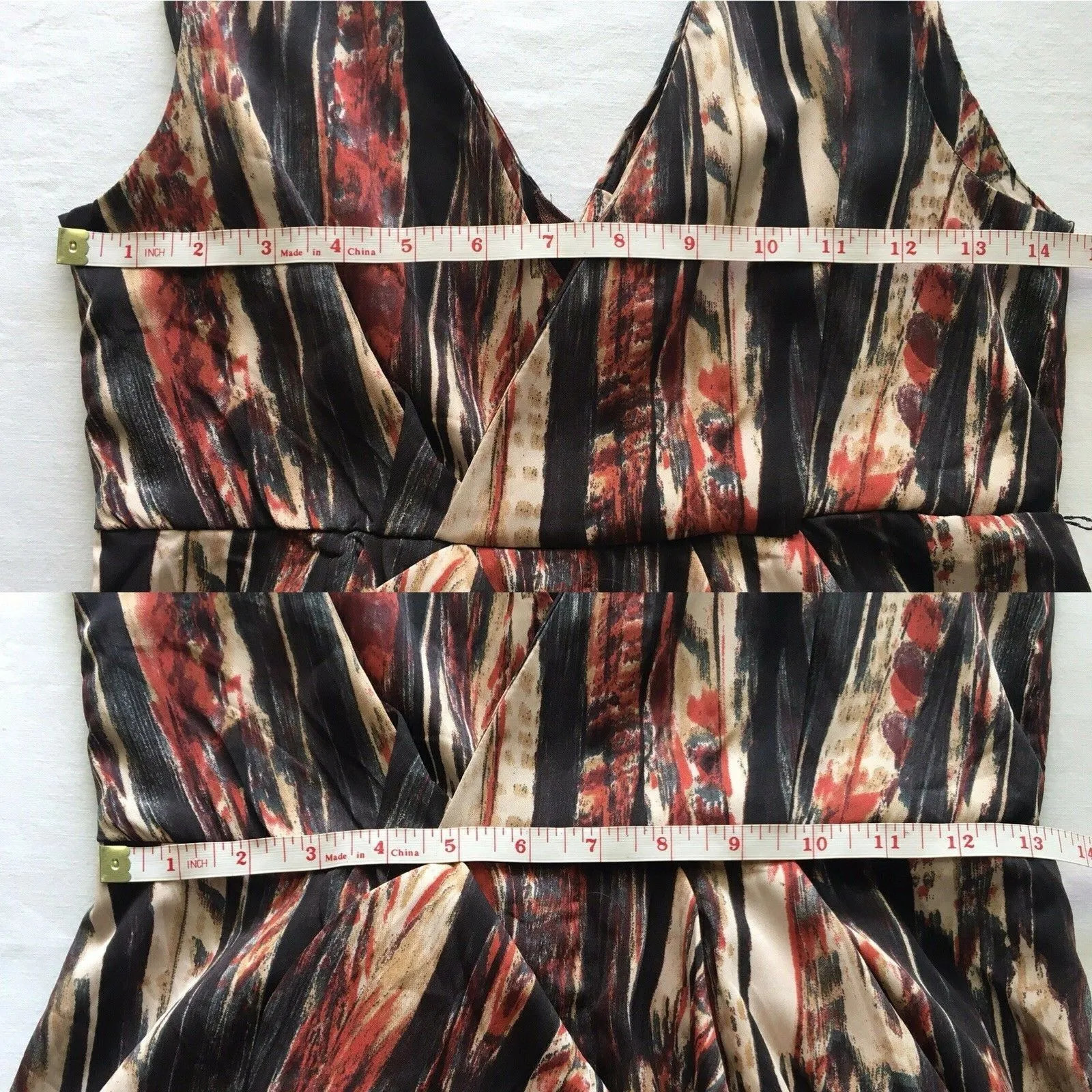 H&M Dress 8-10 38 Multicolour Black Red Ruffle Volume Skirt Date Work Career thumbnail 10