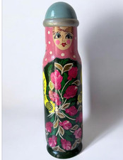 "Muñeca matrioska vodka dama rusa portabotellas pintado a mano 12,8""..."