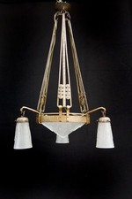 Antique Mueller Feres Luneville Art Deco chandelier Ceiling Light  circa 1920