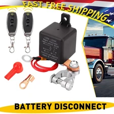 Car Battery Disconnect Relay Kill Master Cut-off Switch 120A Dual 12V Remote New