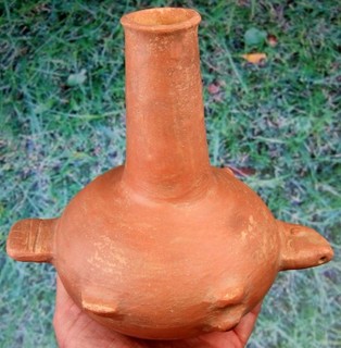 Super Fine Arkansas Long Neck Fish Effigy Pottery Water Bottle wt COA Arrowheads