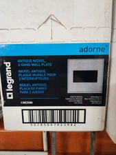 4 Pack Legrand Adorne Antique Nickel 2-Gang Wall Plate New