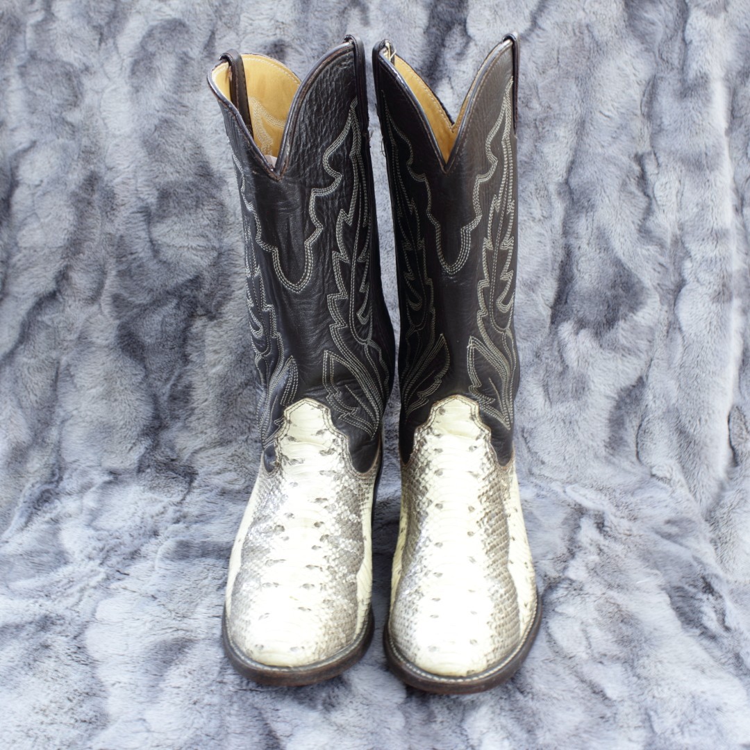 DOUBLE H Exotic Python Western Cowboy Boot Men's … - image 2