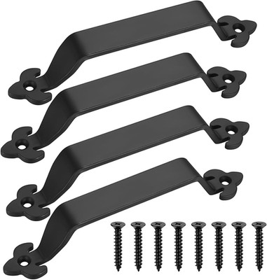 Schiebetürgriff schwarz aus Gusseisen für Scheunentore Möbel Balkontüren 215mm