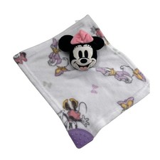 Disney Baby Minnie Mouse Lovey Security Blanket Plush Stuffed Animal Teether Toy
