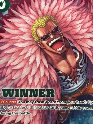 Buy • Donquixote Doflamingo • OP05-037 Alt Art Foil Winner Stamp
