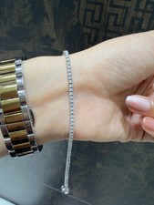 Clearance Sale 1.00ct Round 100% Natural Diamond Tennis Bracelet, White Gold