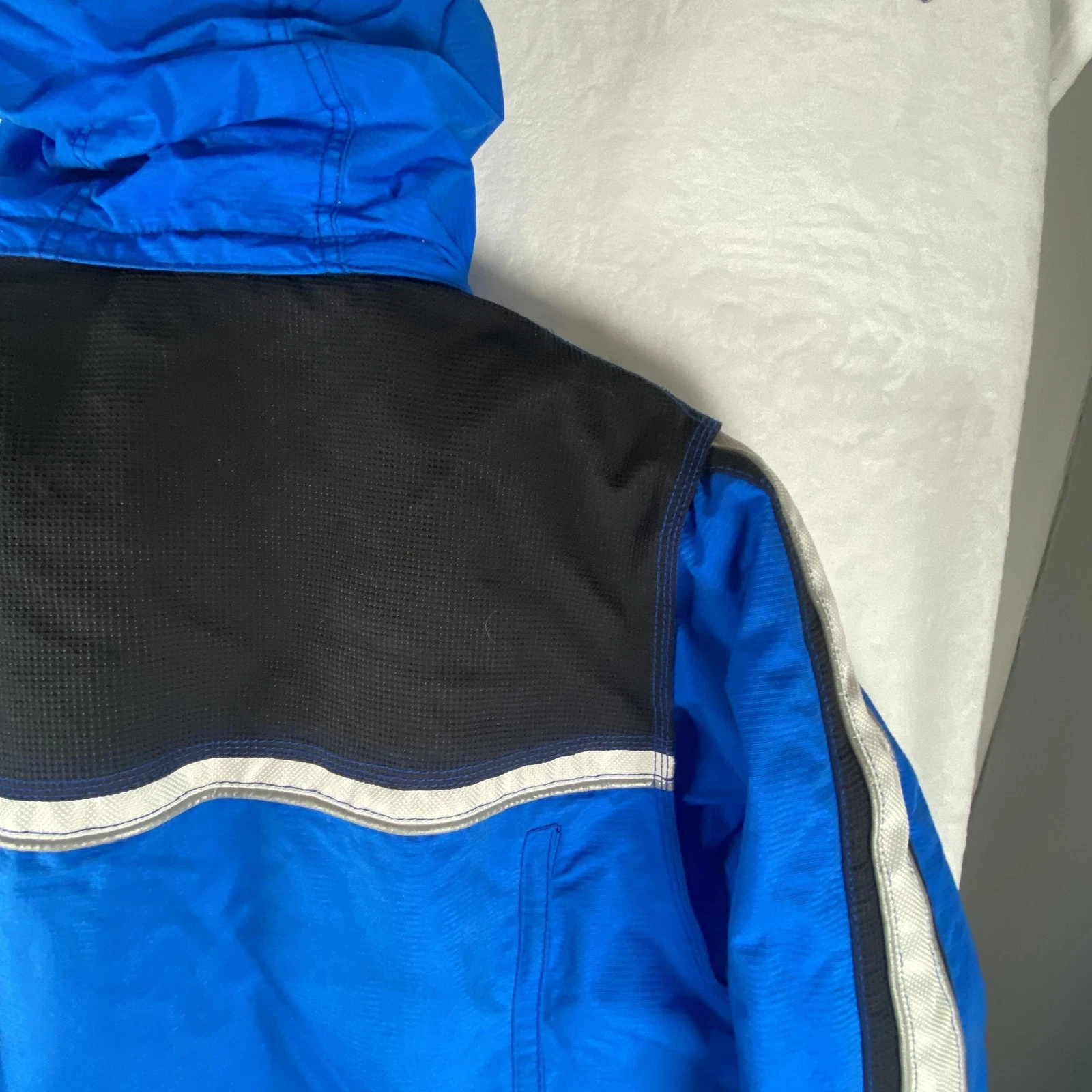 Phenix Ski Jacket Mens Medium Blue Black Hooded Insulated Reflective EY58033 image 21
