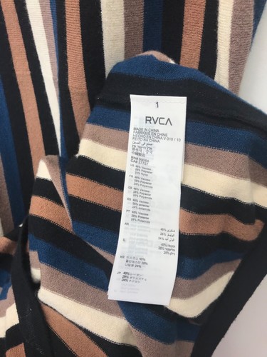 RVCA Inbound Dress Women’s Size L 12 Striped Mock Neck Sleeveless Sweater Dress - Picture 8 of 9