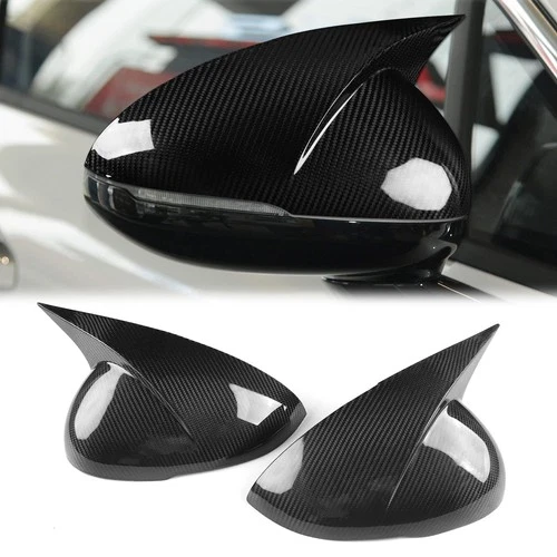 CAR REPLACEMENT MIRROR CAP FOR KIA K5 2021-2024 M STYLE REAL CARBON FIBER BLACK
