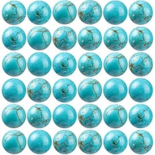 100Pcs Natural Stone Beads 8mm Turquoise Round Gemstone Loose Beads wi