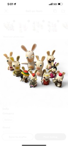 Rayman Raving Rabbids 2" Mini Figure Lot Of 10 Random Ubisoft Includes Set Of 10