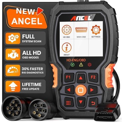 Heavy Duty Truck OBD2 Automotive Scanner Full System 12V 24V Diagnostic Tools
