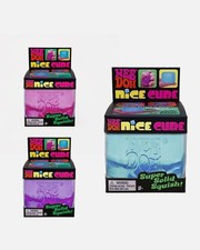3 PACK Nee Doh Nice Cube Super Solid Squish - Blue Purple Pink - Brand New