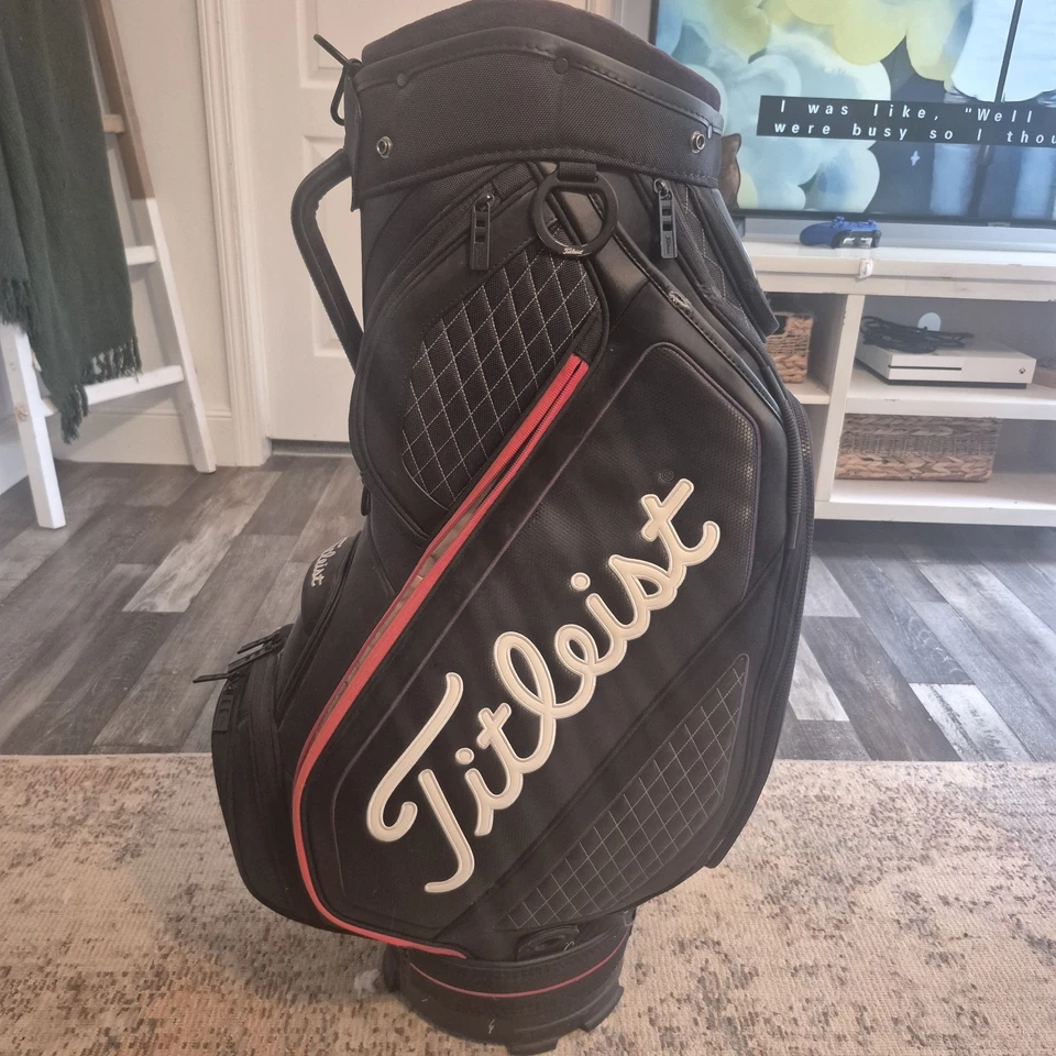 Titleist Tour Limited Edition Jet Black Premium Stadry Waterproof Golf Cart Bag - Image 2 of 4
