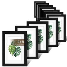 4x6 Picture Frame Set of 10, 4x6 Photo Frames with HD Plexiglass,Display Pict...