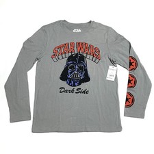 NEW Star Wars Darth Vader Dark Side Boys Large 10-12 Long Sleeve Shirt NWT