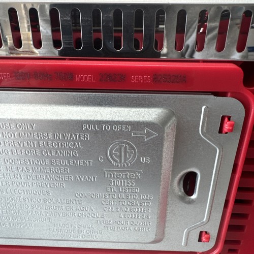 Hamilton Beach 2 Slice Toaster Type T95 Chrome and Red - Picture 6 of 6