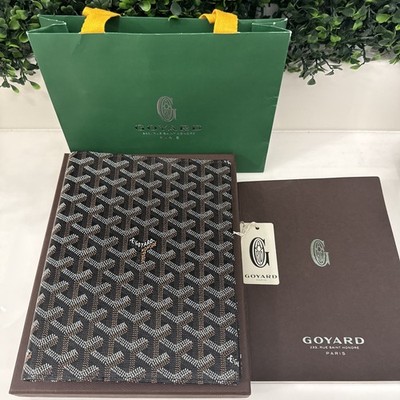 Goyard Castiglione Document  Black Goyardine Canvas Agenda Cover with Box New