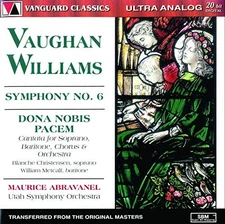 Abravanel Vaughan Williams Symphony No.6 Dona Nobis Pacem (CD)