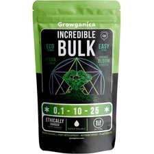 Organic Bloom Booster, Incredible Bulk 0.1-10-25. Organic Vegan Plant Food (1lb)