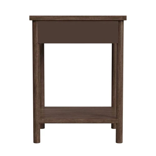 Butler Specialty Company Lennon 1 Drawer Rounded Leg Wood Nightstand -Soft Brown - Picture 4 of 7
