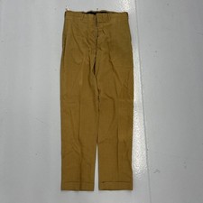 Vintage 50s Beige Cotton/Poly Flat Front Trousers 31x31 1950s True Vintage