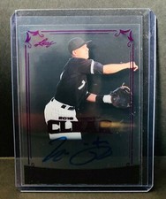 2018 Leaf Trinity Clear Acetate NICK MADRIGAL Purple Foil Auto RC Cubs