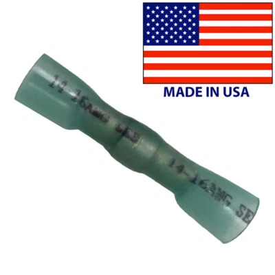 NATIONAL STANDARD 10 Blue MultiLink Crimp Solder & Seal 16-14 AWG Heat Shrink Butt Connectors USA