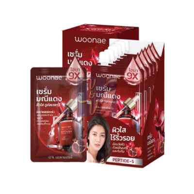 Woonae Manee Dang White & Baby Face Serum 1 box  ( 50 ml  x 6 sachets)