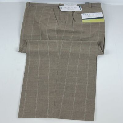 Perry Ellis Portfolio Men's Modern-Fit Resolution Dress Pants Dk Beige-36/30