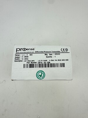 AUTOMATION DIRECT / ProSense DPTA-20-02B Differential Pressure Transmitter