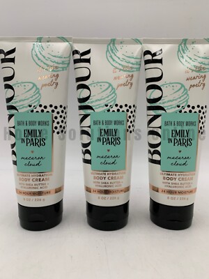 Bath & Body Works Emily In Paris Macaron Cloud Body Cream S/3 Full Size #9218