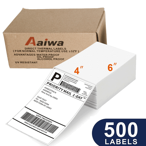 1000 4x6 etiqueta térmica de envío directo para cebra y rollo + 1000 pegatina frágil - Imagen 2 de 12