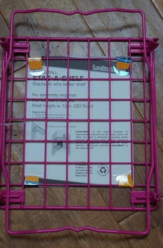 lockermate stac a shelf pink extra tall Locker Shelf 12 inch height - Picture 2 of 2