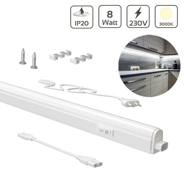 Led Lichtleiste Mit Schalter 8W 800Lm 3000K 573Mm Unterbauleuchte Beleuchtung-image