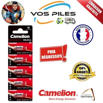 Pile LR1 LR01 LADY N E90 MN9100 GP910A UM5 Alcaline 1,5V 750 mAh ( Camelion )