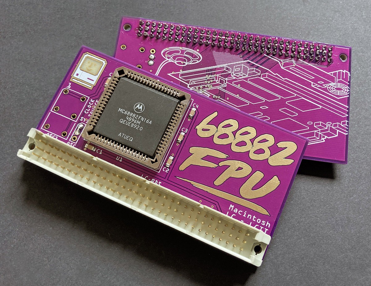 Newly made LC-PDS 68882 FPU coprocessor card for Apple Macintosh