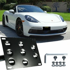 Tow License Plate Mount Bracket For Porsche Boxster Cayman 981 982 718 2012-2019