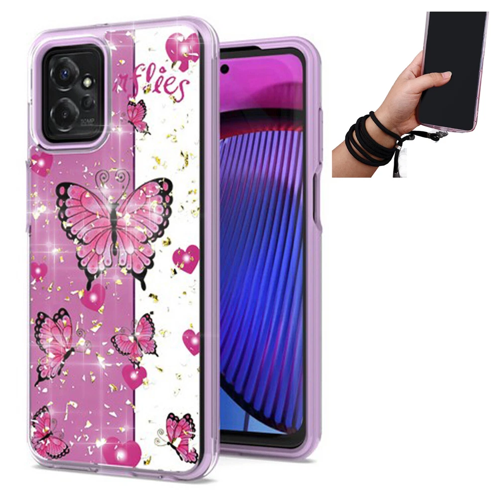 Phone Case for Motorola Moto G Power 2023 (XT2311) Hybrid Glitter