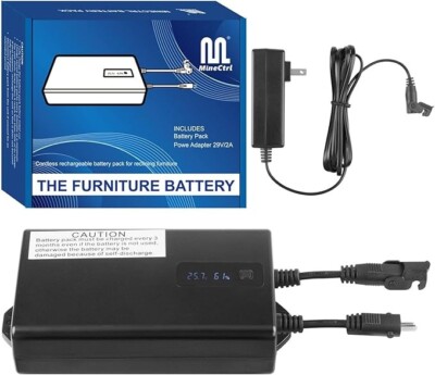 Universal Battery Pack for Reclining Furniture with LCD Display, ZBPOWER 2200mAh