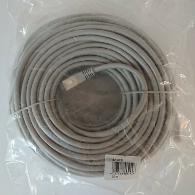 30m Patchkabel SF/UTP CAT 5E grau - Netzwerkkabel Netzwerk LAN Kabel