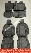 Ford Bronco Full-Size Black Leather Seat Covers Base / Badlands / Big Bend / O/B