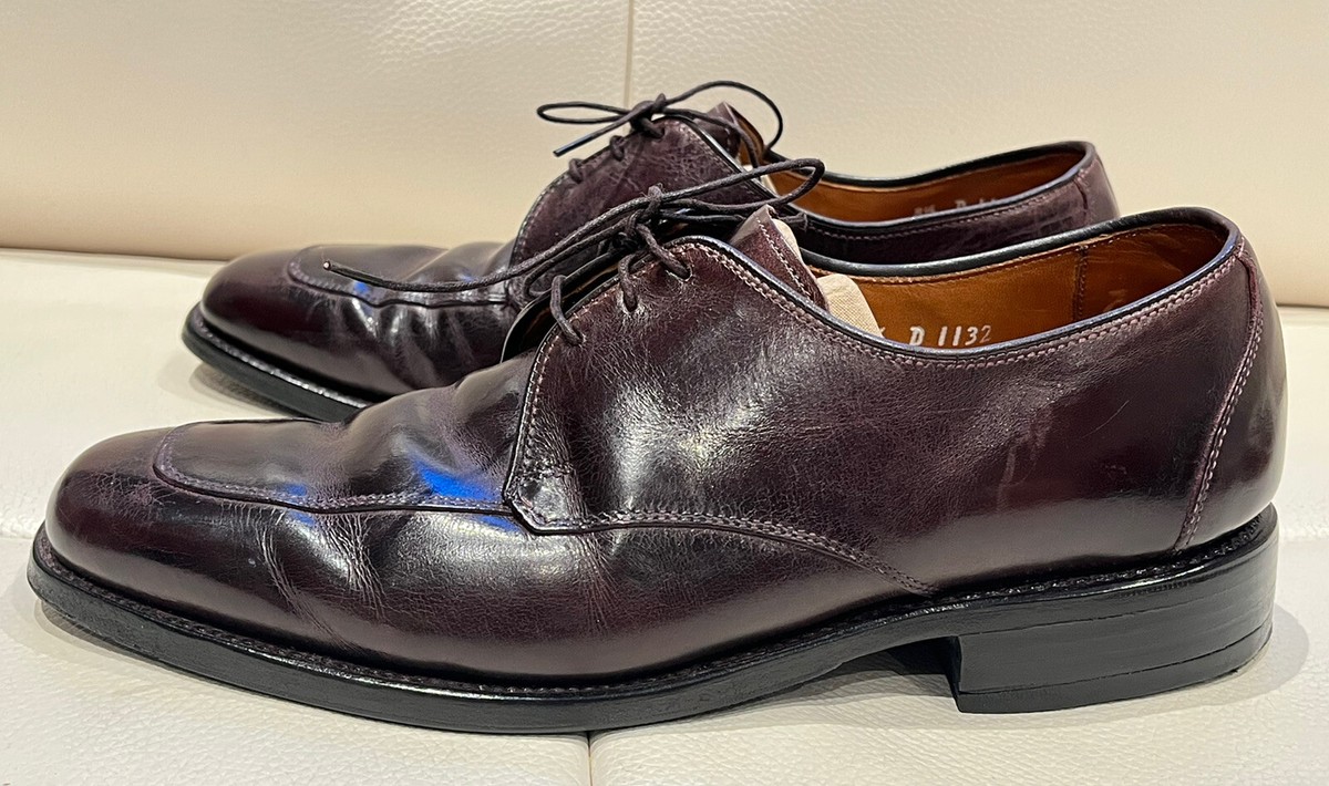 Allen Edmonds Burton Brown Leather Oxford Square Toe Lace Up Dress Shoes 10E Mens Leather Shoes 10.5 E - Etsy main image 2