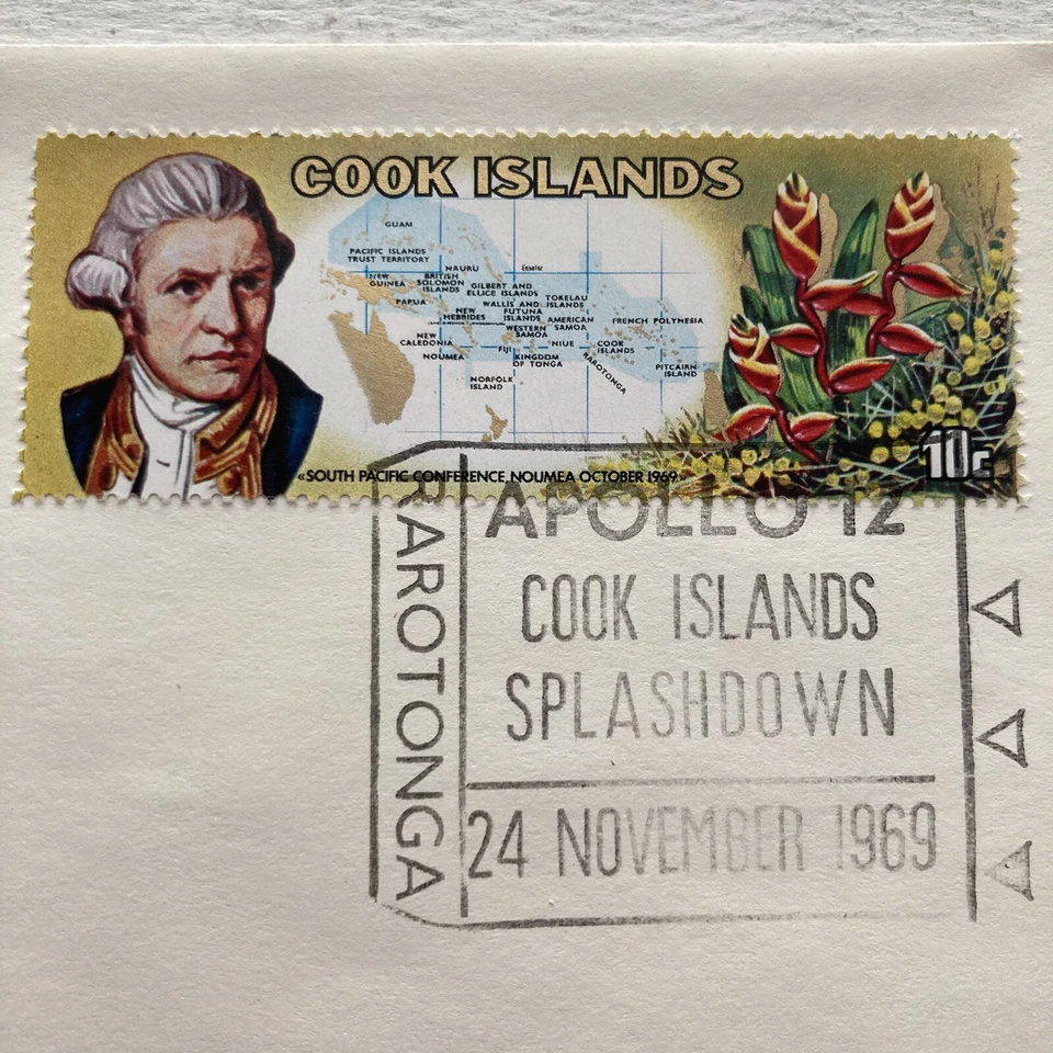 Apollo 12 Splashdown Commemorative Cook Island Cancel 11-24-1969 - Image 4 of 4