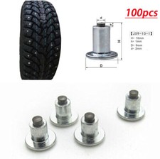 100pcs 9mm Car Motorcycle Tires Screw Studs Spikes Wheel Snow Chains For Winter