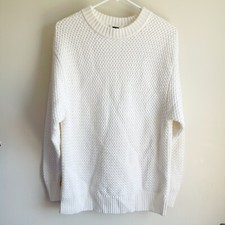 Wilfred Cream Chunky Weave Mockneck Oversized Sweater Size 1 XS