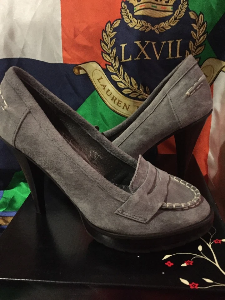 Sexy y Hermosa ENVY Penny Gamuza Plataforma Bomba - Gris Claro - Talla 8.5 Nueva con Etiquetas Foto 3 de 4