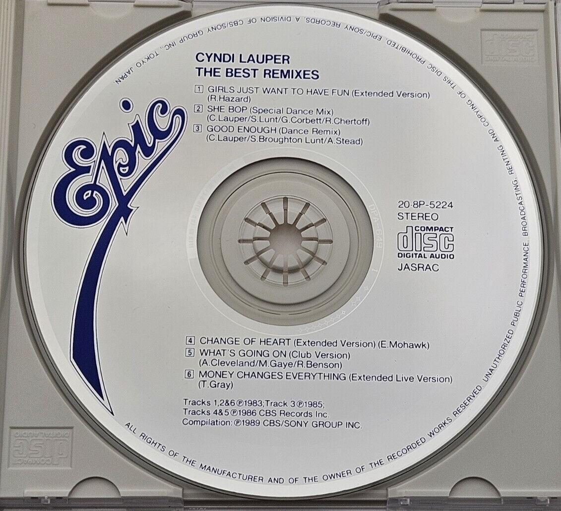CYNDI LAUPER The Best Remixes Japan Exclusive Vintage CD 20 CYNDI LAUPER The Best Remixes Japan Exclusive Vintage CD 20